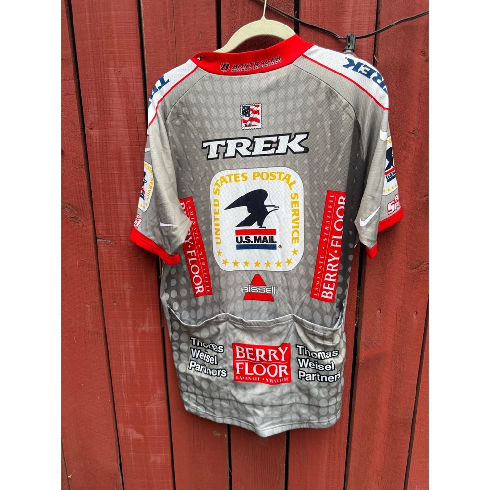 Nike USPS U.S. Postal Service Cycling Jersey Men's XL Trek Subaru Made Italy - Picture 6 of 7